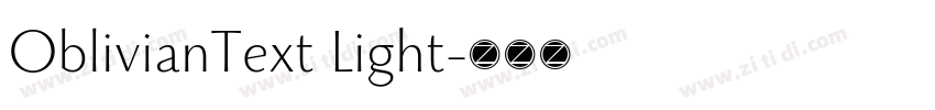 OblivianText Light字体转换 OblivianText Light字体转换